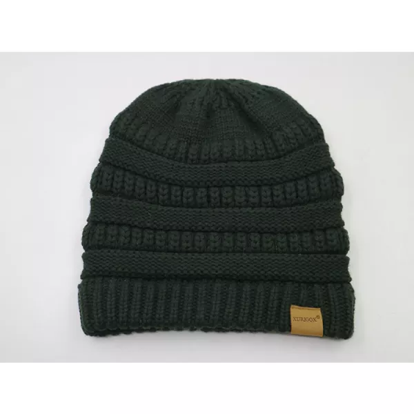 Slouchy Knitted Satin Lined Beanie