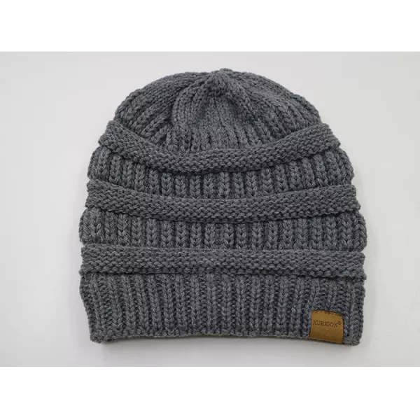 Slouchy Knitted Satin Lined Beanie