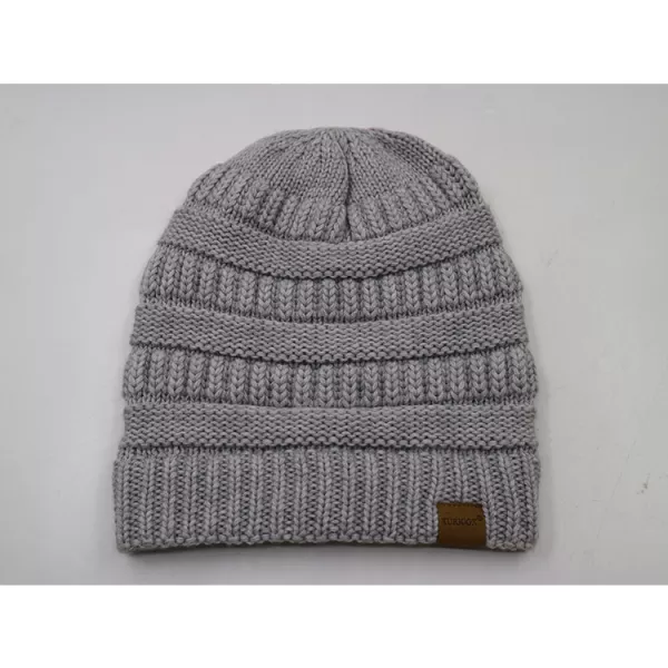 Slouchy Knitted Satin Lined Beanie