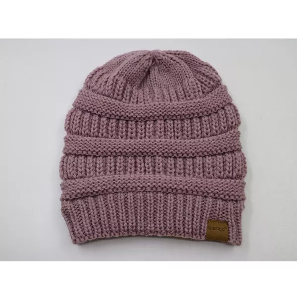 Slouchy Knitted Satin Lined Beanie